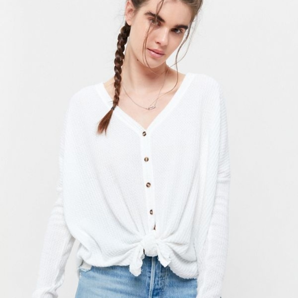 Out From Under Jojo Oversized Thermal Button-Front